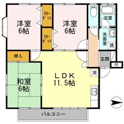 西熊本駅 徒歩20分 1階の物件間取画像